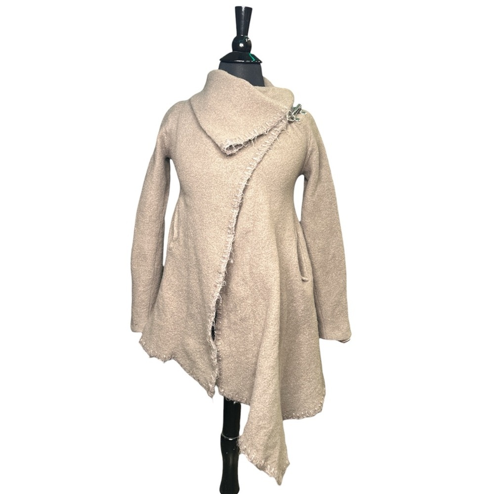 Garnet Hill Gray Women's Cape Jacket - Picture 7 of 11